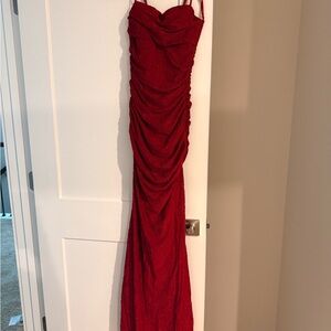 Windsor Thin Strap Long Red Dress